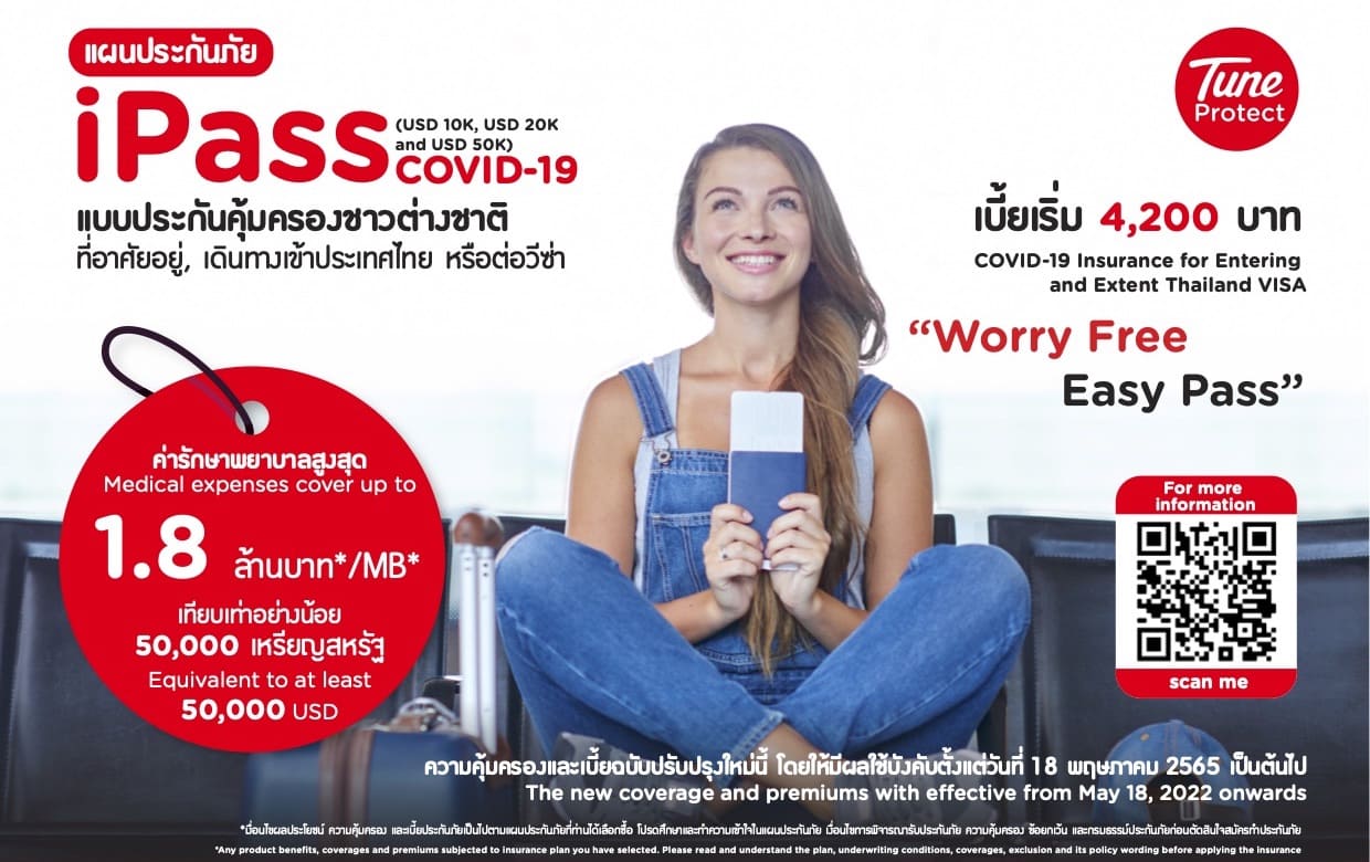 thai visa insurance, ipass covid19 thai visa